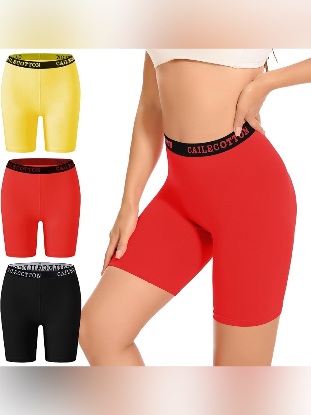 Womens Underwear Cotton Boxer Briefs for Women High Waisted Boy Short Panties...